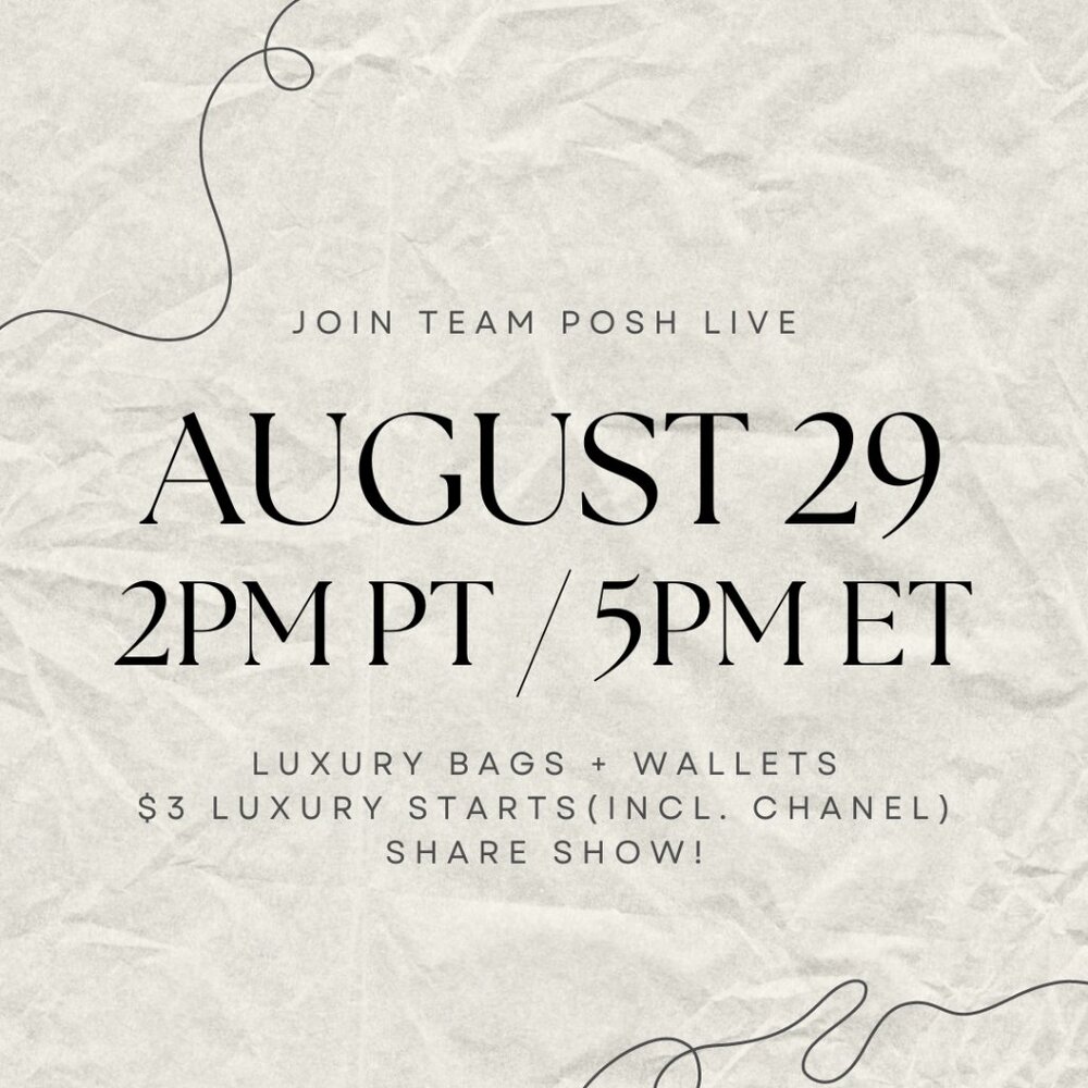 Low Luxury Bag Starts + Share Show!: 8/29 at 2p PT